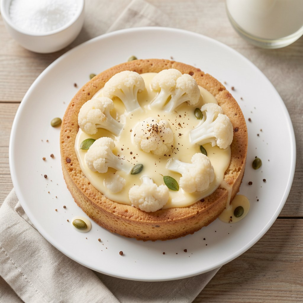 Tarta z kalafiorem na razowym cieście