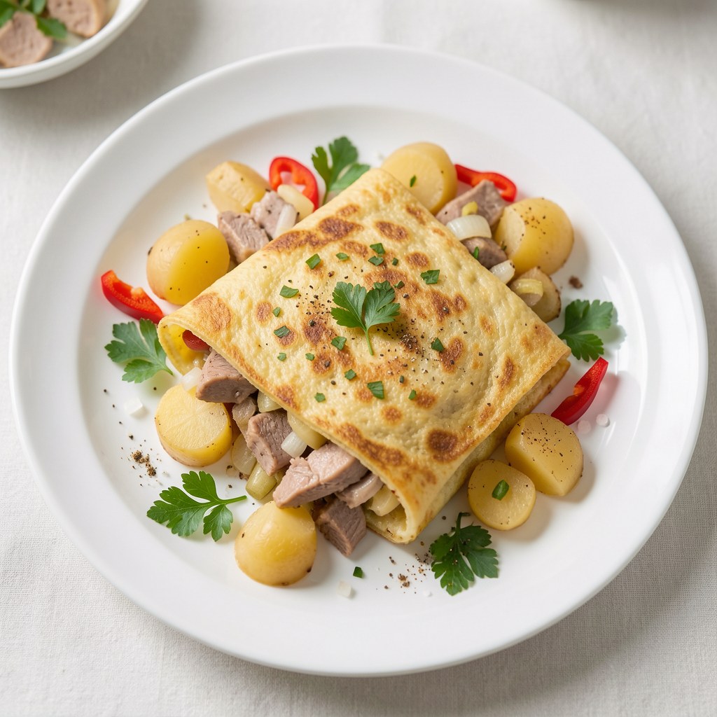Tortilla ziemniaczana z boczkiem