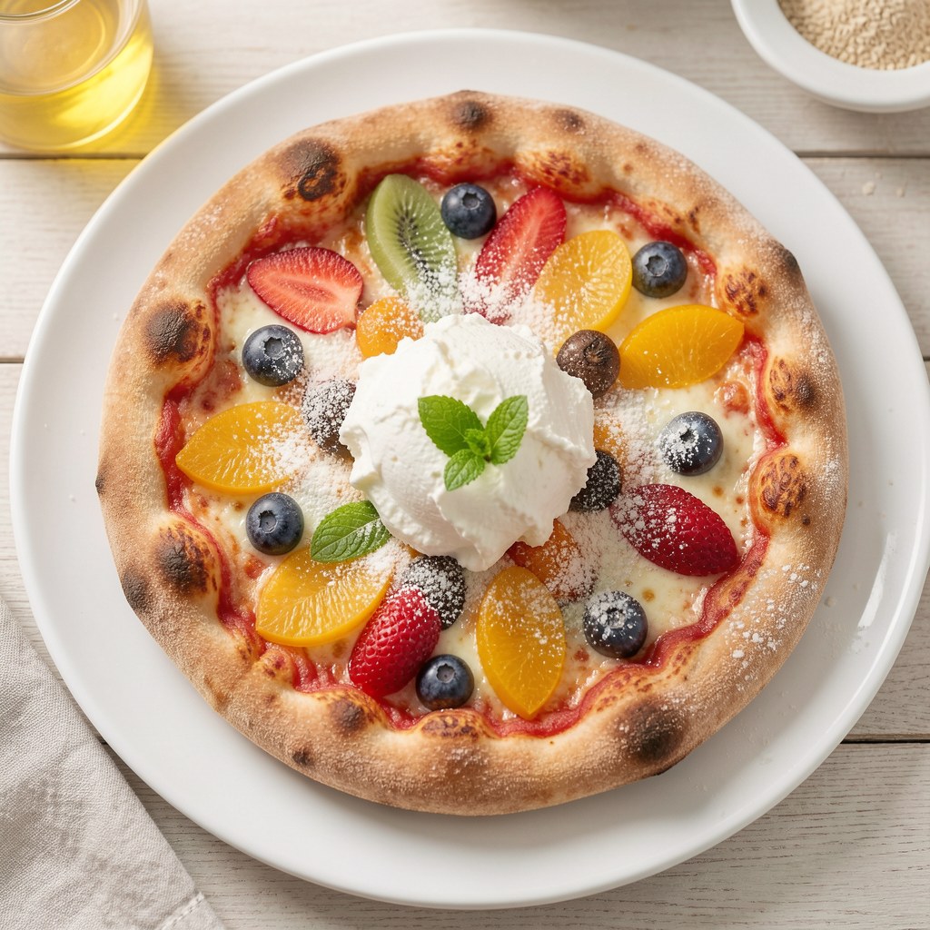 pizza z owocami