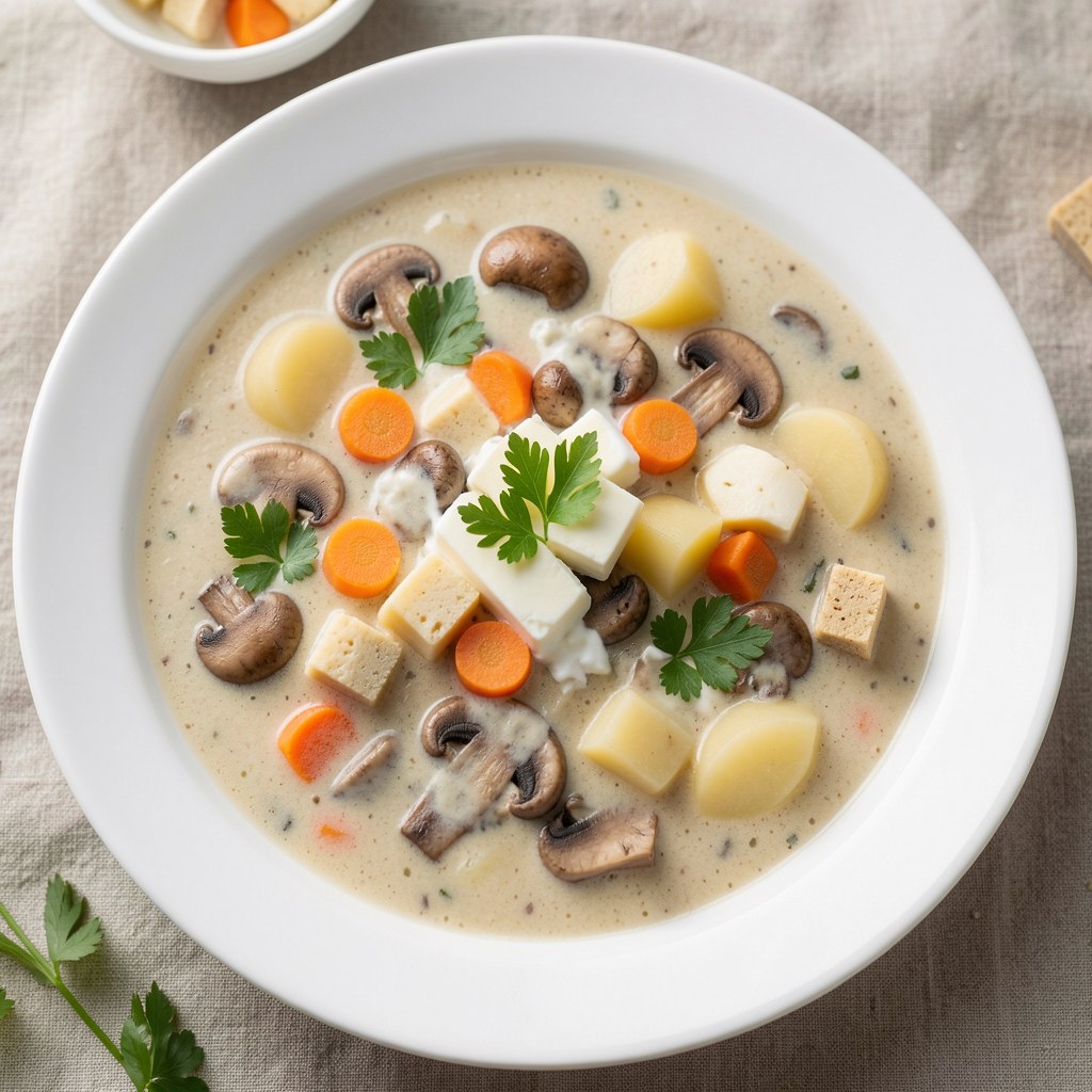Kremowa zupa grzybowa