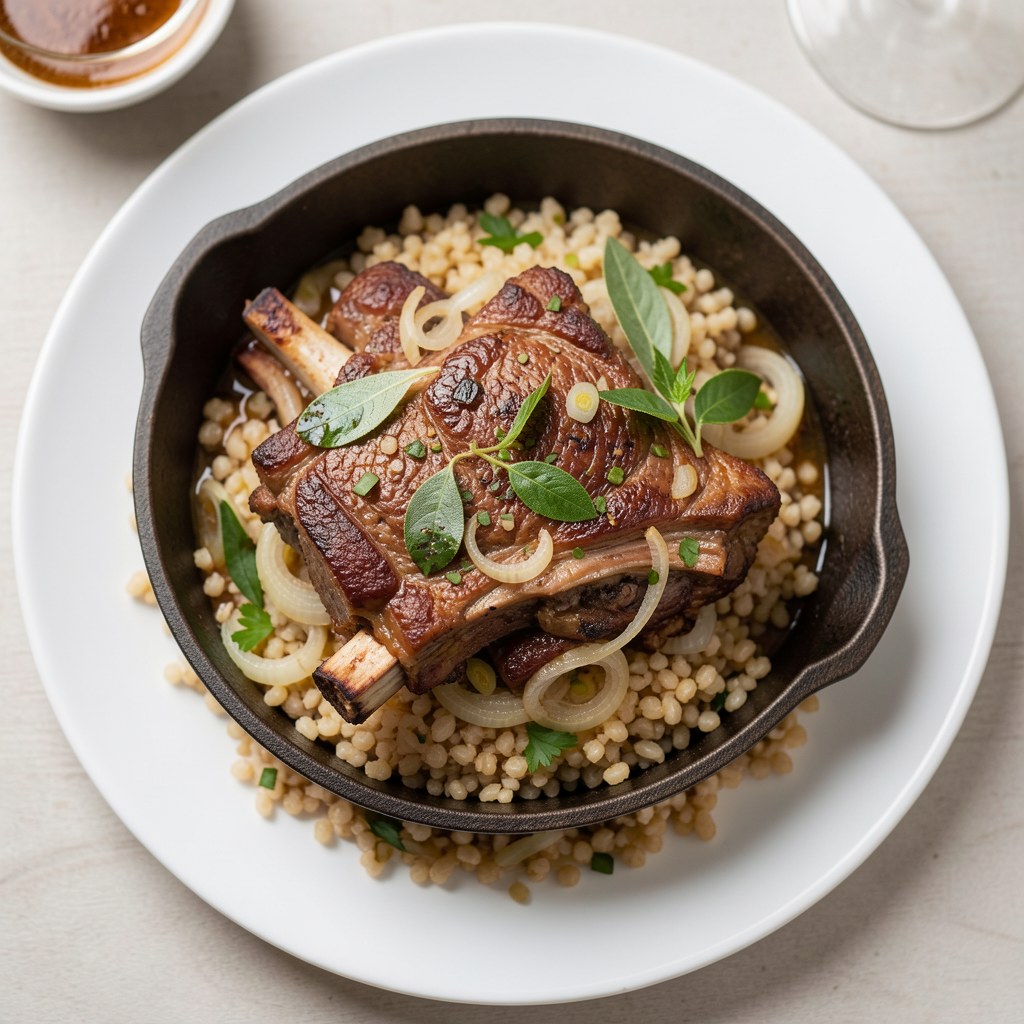 Żeberka z cebulą z garnka rzymskiego