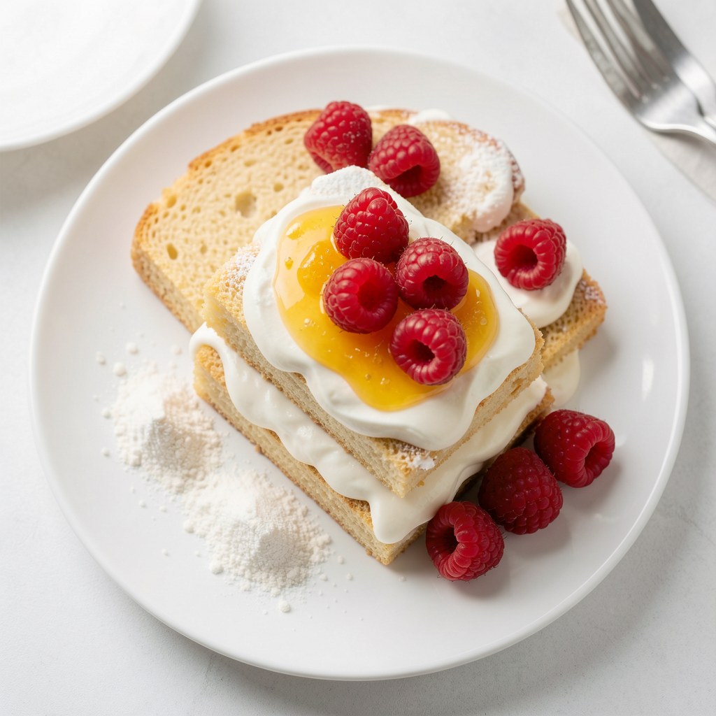 Biszkopt z masą i galaretką