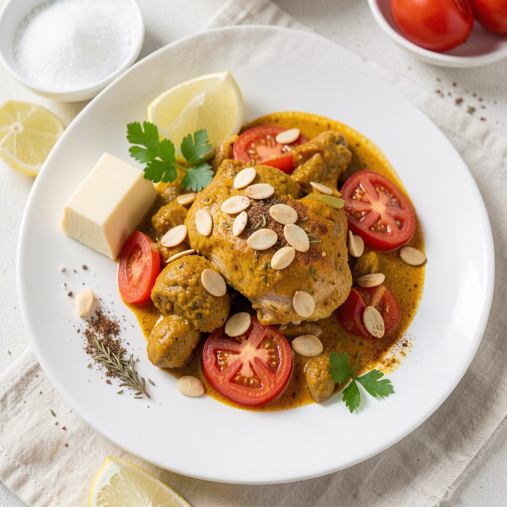 Gulasz z indyka w curry z migdałami