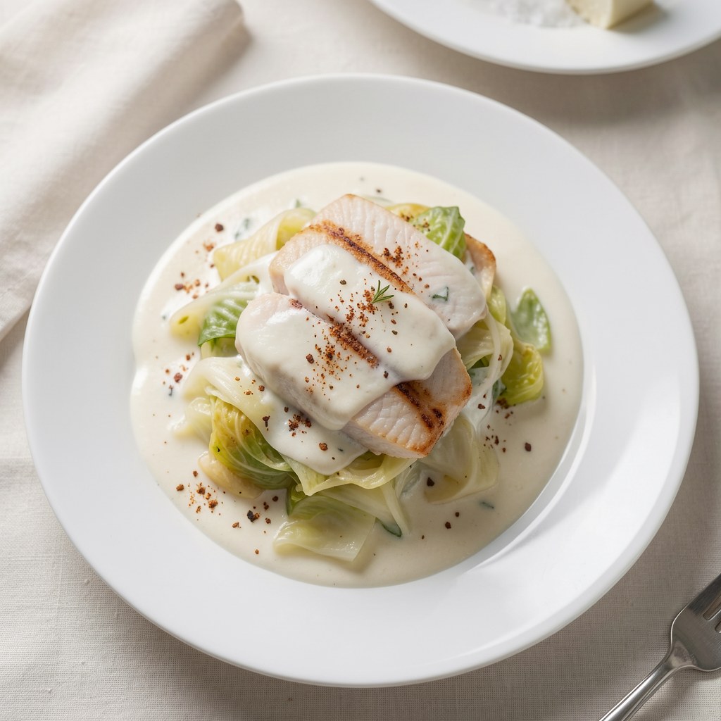 Filet z Soli w sosie śmietanowym