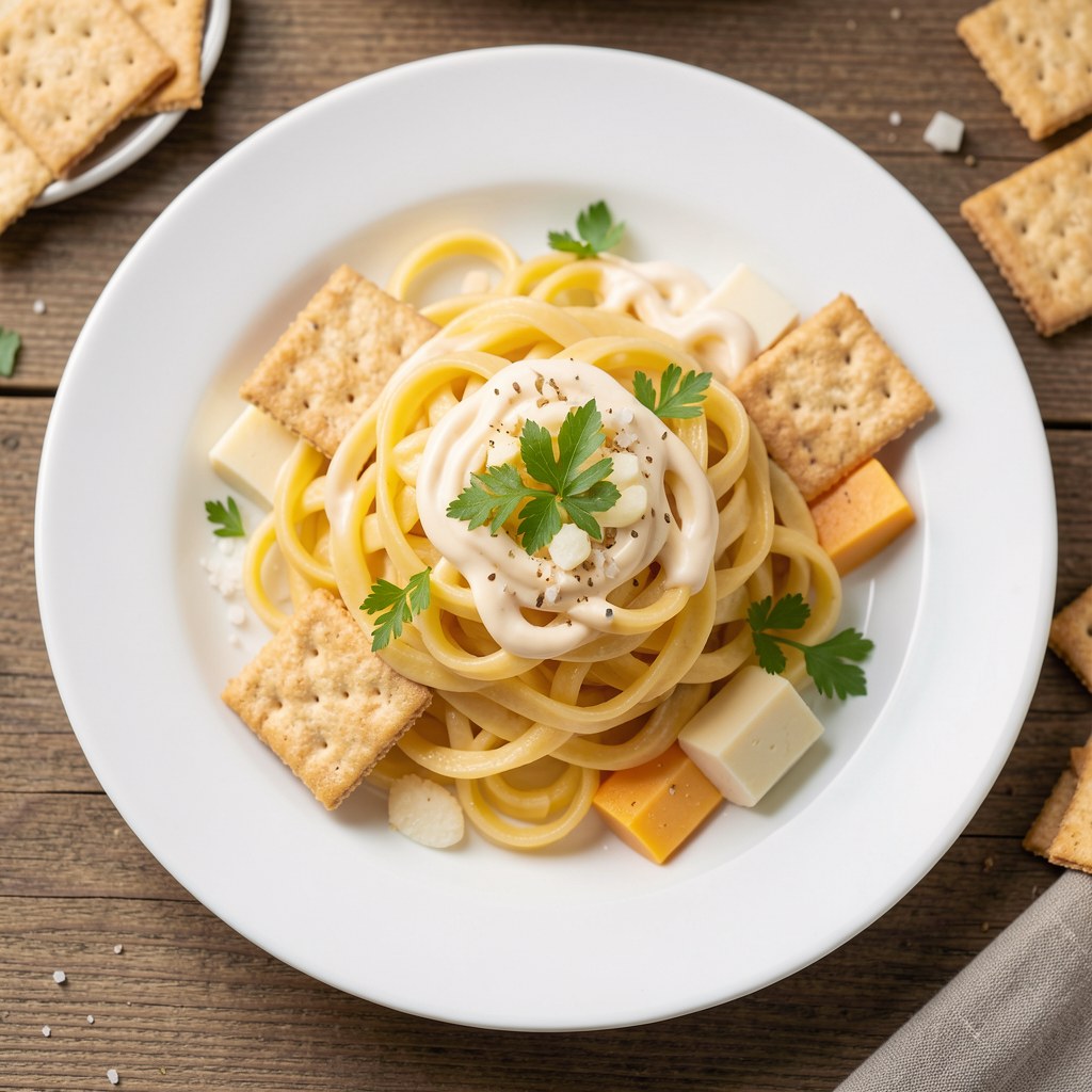Ostra pasta z żółtego sera gouda z czosnkiem