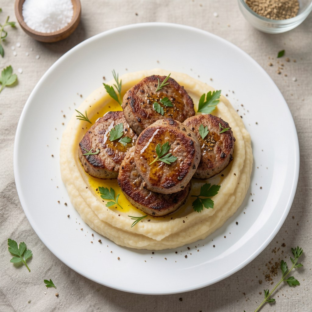 Befsztyk w ziemniaczanym atolu