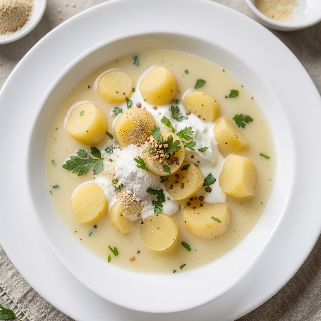 Zupa z młodych ziemniaków