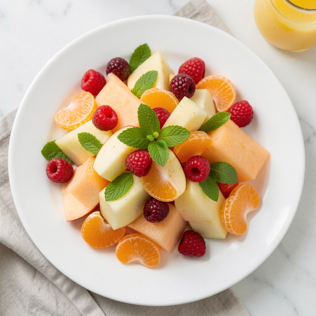Sałatka owocowa z melonem i truskawkami