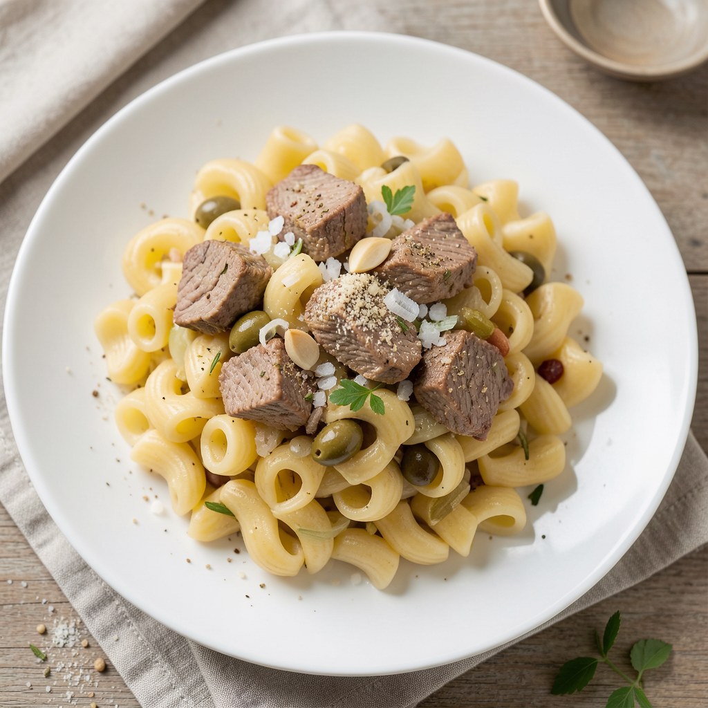 Makaron z mięsem