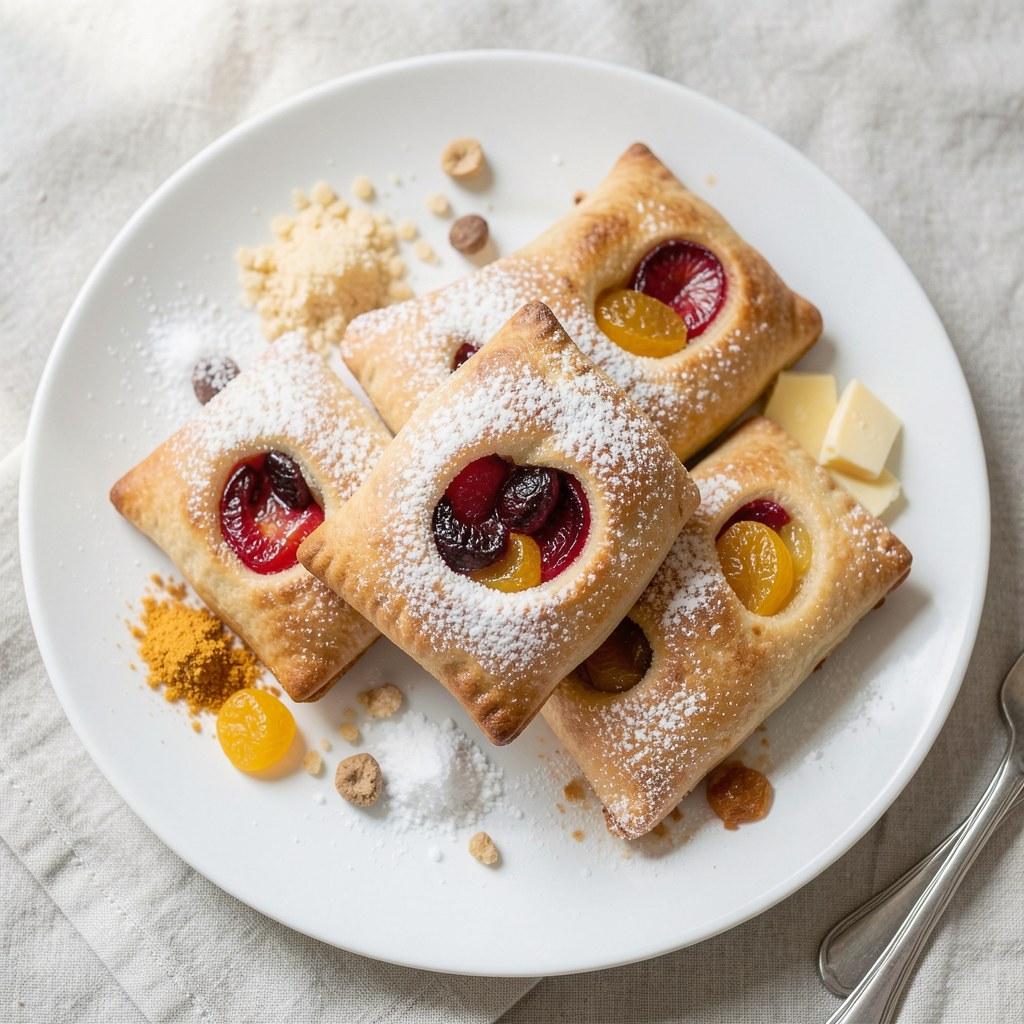 Drożdżowe pierożki z owocami