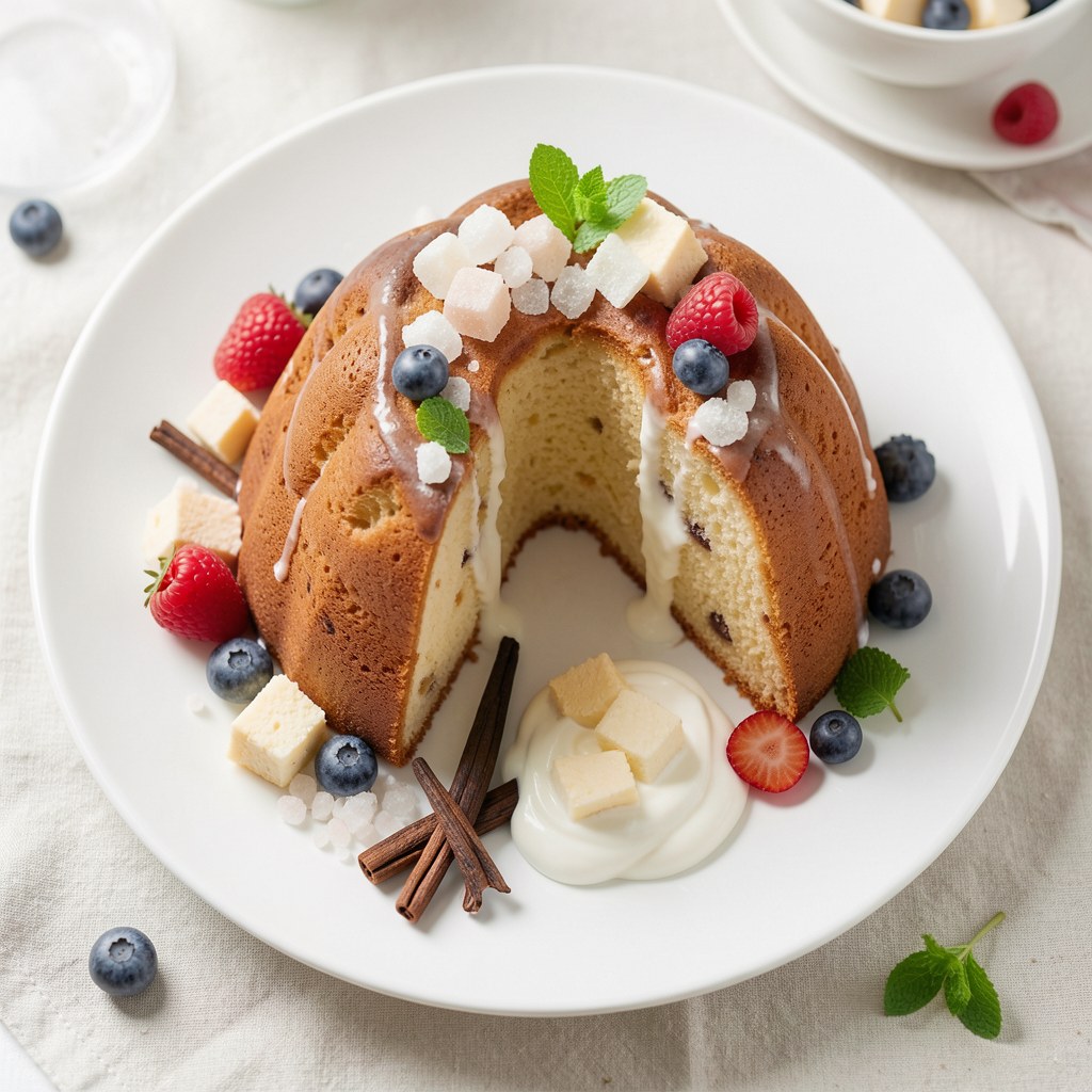 Babka twarożkowa o smaku waniliowym - bez pieczenia