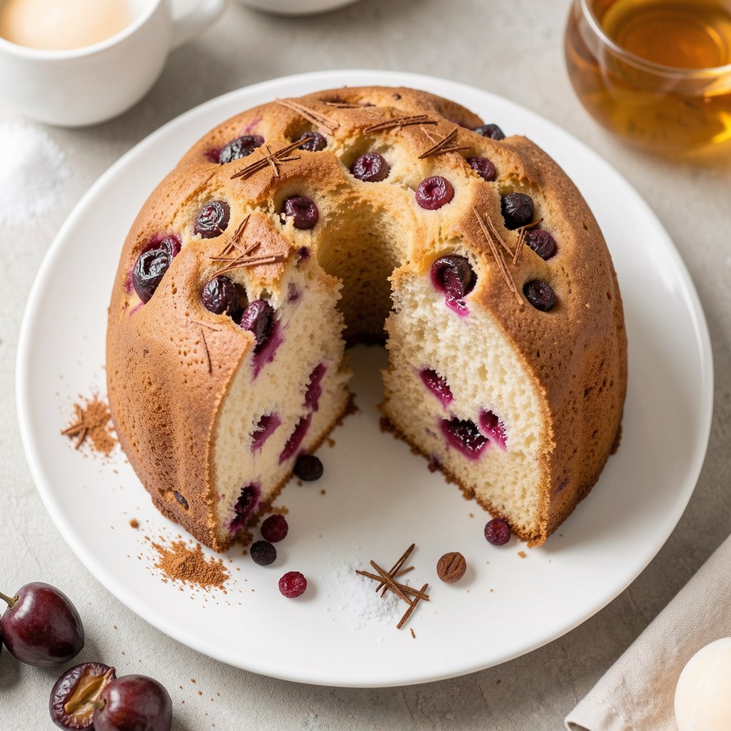 Babka z rumem i wiśniami
