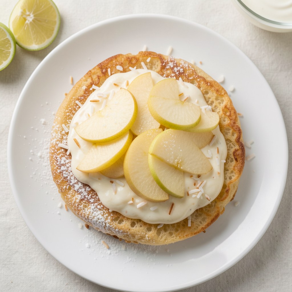 Placek serowo-kokosowy z jabłkami