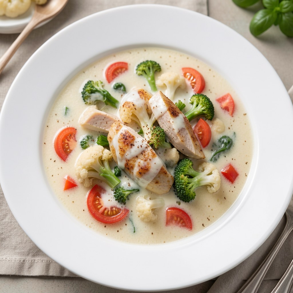 Zupa kalafiorowa z kurczakiem