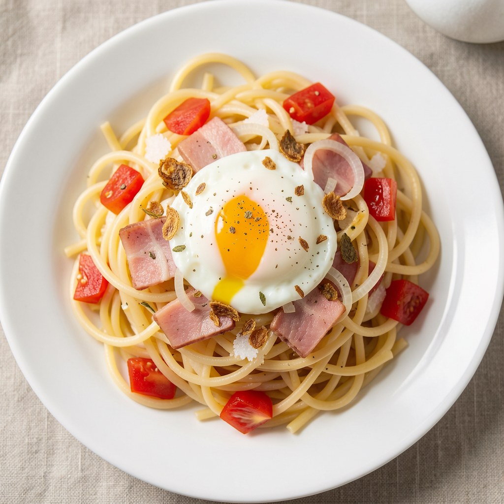 Spaghetti z jajkiem