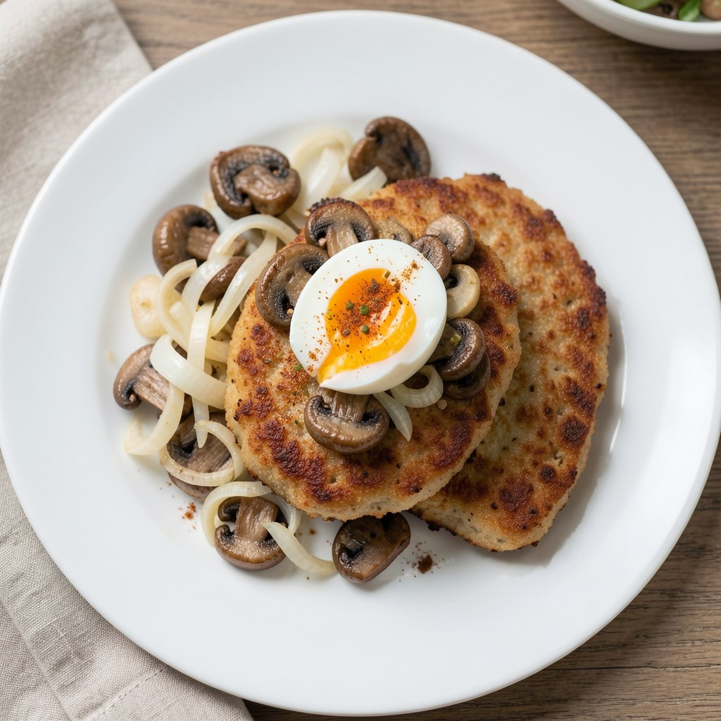 Kotlet z pieczarkami