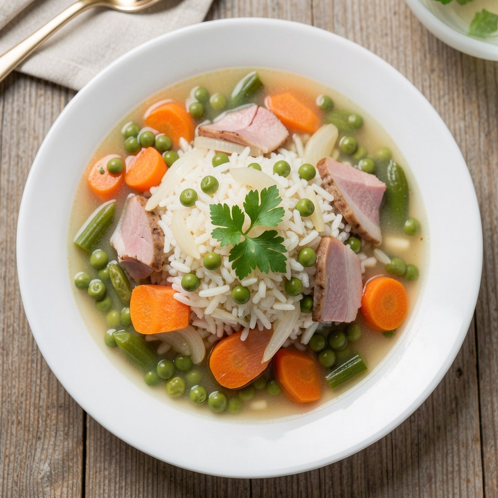 Ryż z marchewką i szynką