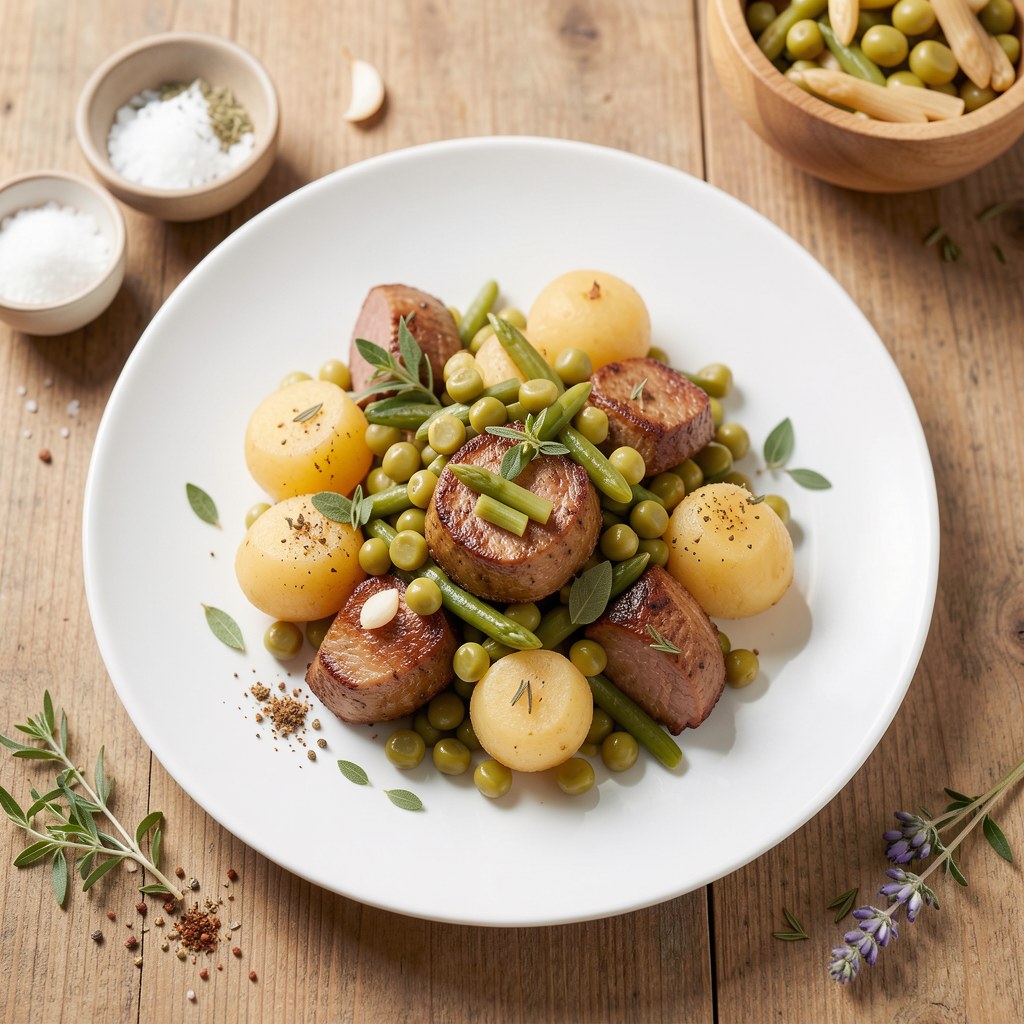 Mężczyzna w kuchni czyli kopytka z boczkiem i fasolką