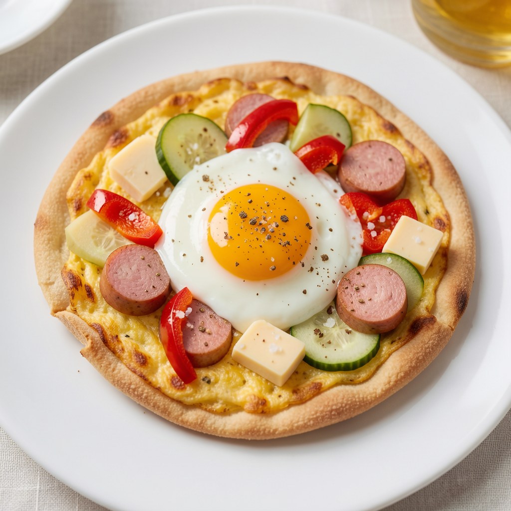 OMLET PAPRYKOWY ZE ŚWIEŻYM OGÓRKIEM