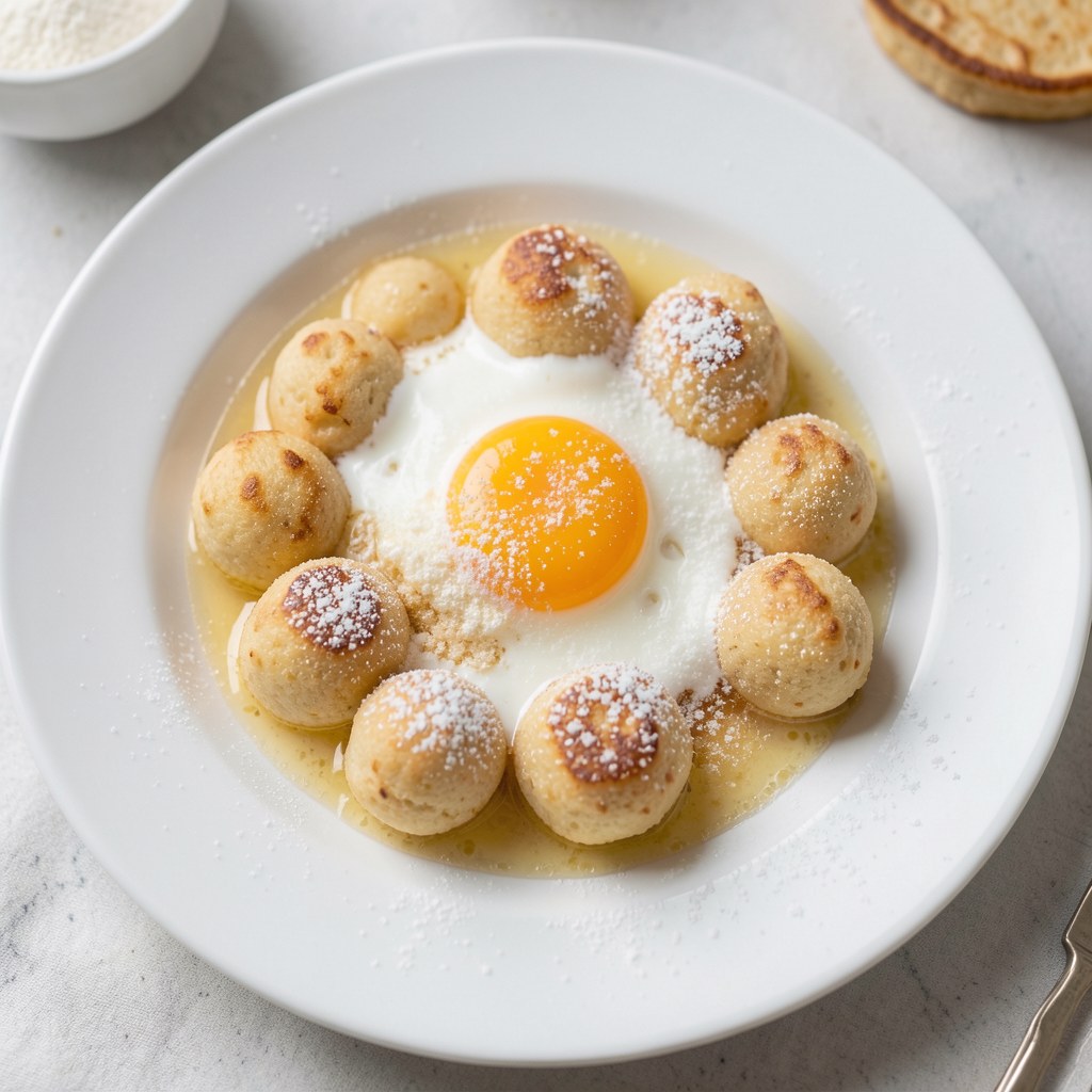 Groszek z ciasta naleśnikowego