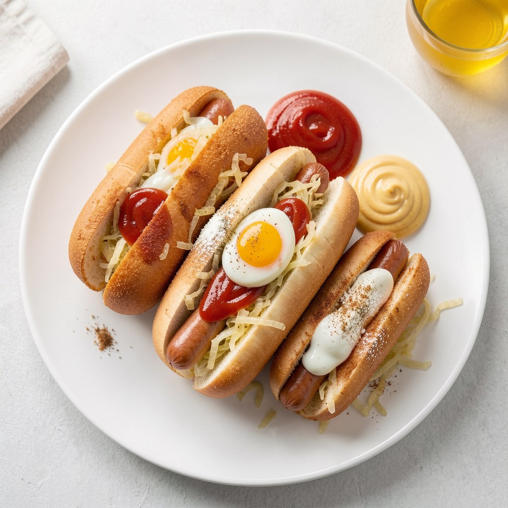 Zapiekane na ostro hot dogi z kapustą kiszoną