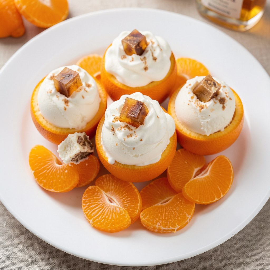 Lody waniliowe z pomarańczami