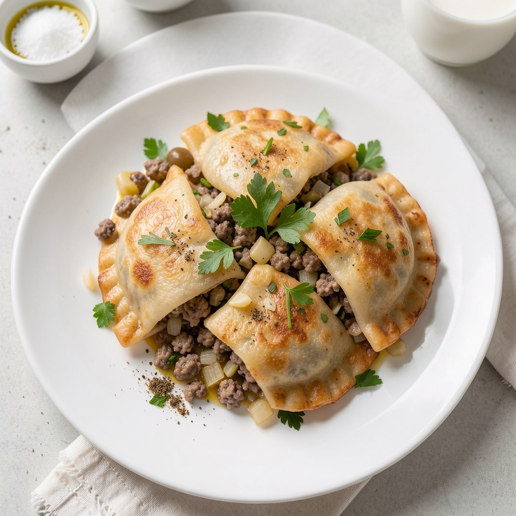 Bułgarsko-tureckie pierogi z mięsem