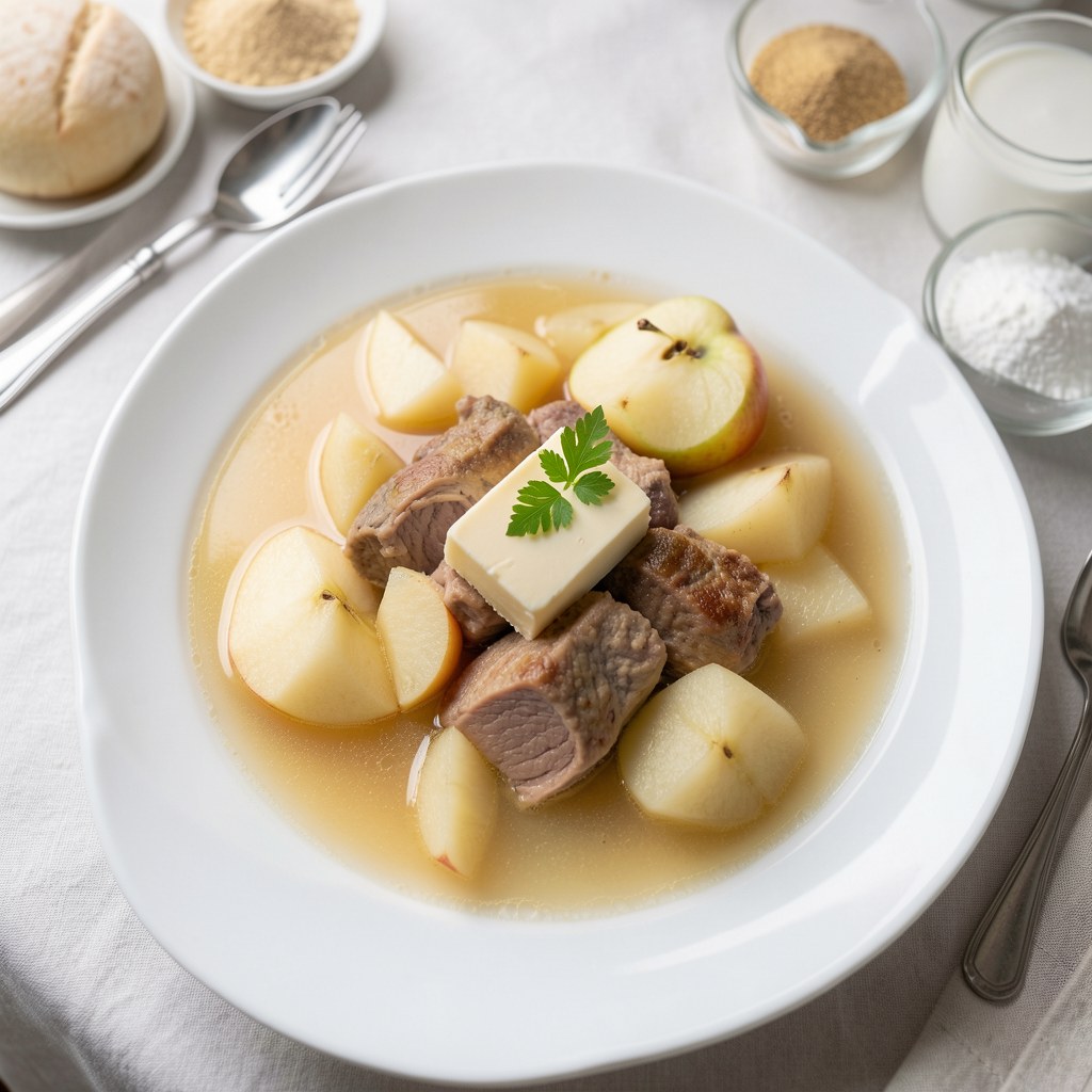potrawka cielęca z jabłkami