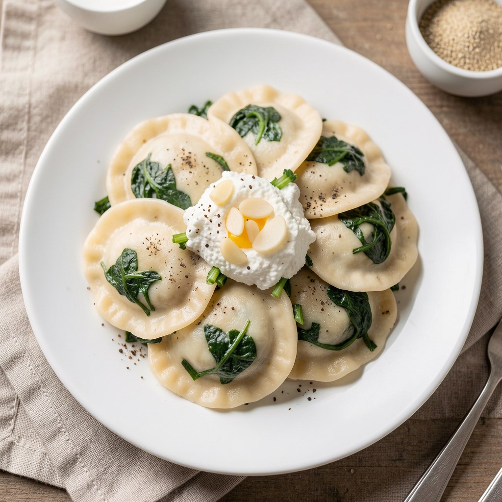 pierogi ze szpinakiem i ricottą