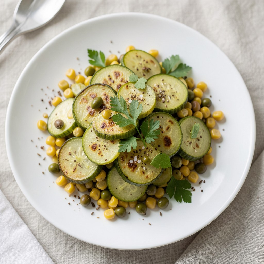 Cukinia z kukurydzą