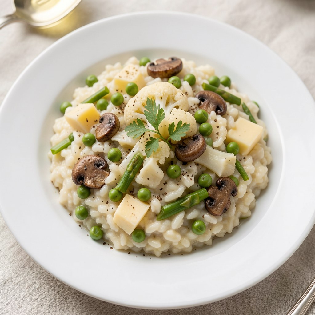 Risotto z kalafiorem i fasolką