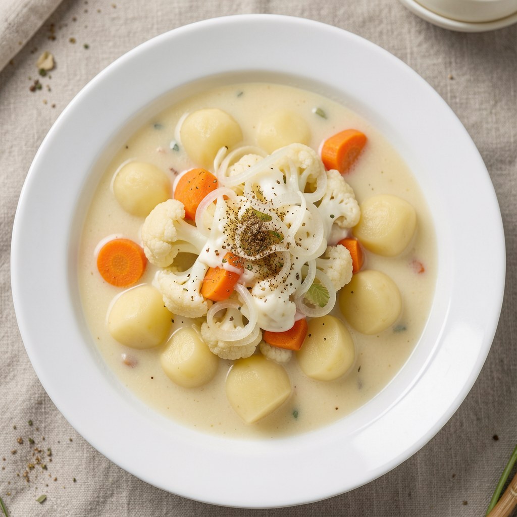 Zupa kalafiorowa z ziemniaczkami
