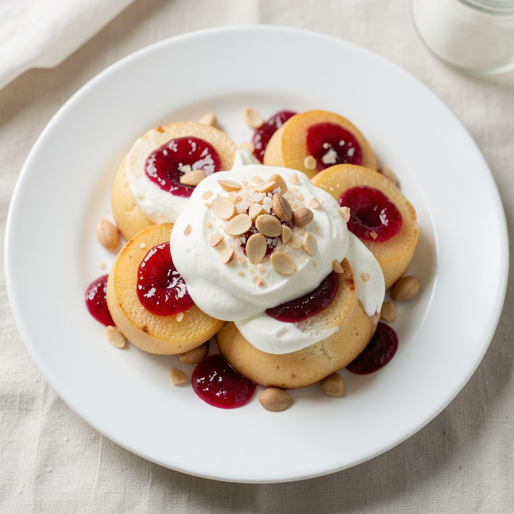 Brzoskwinie zapiekane w pianie