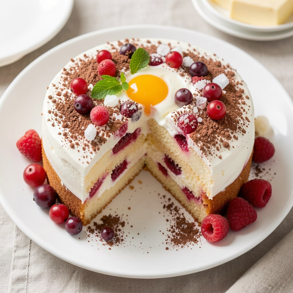 Tort lipcowy, owocowy