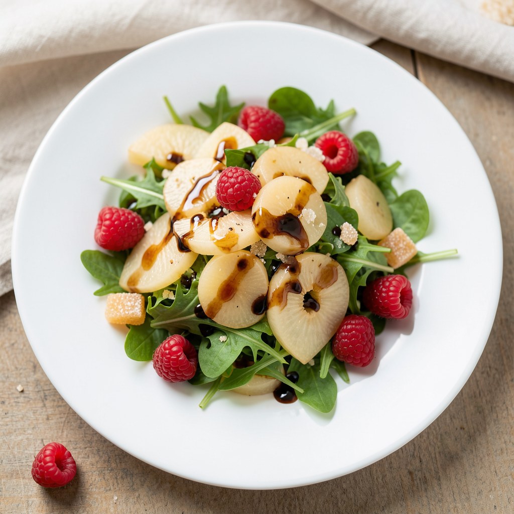 sałatka z brzoskwiniami