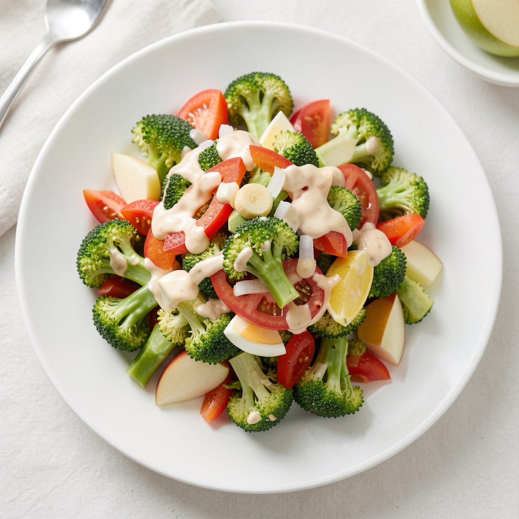 Sałatka z brokułów z papryką