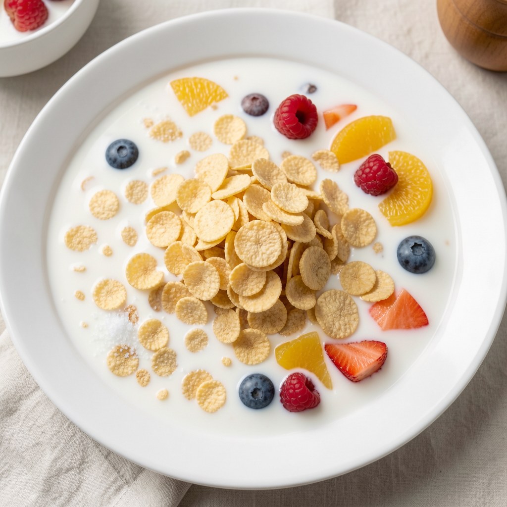 płatki kukurydziane na mleku