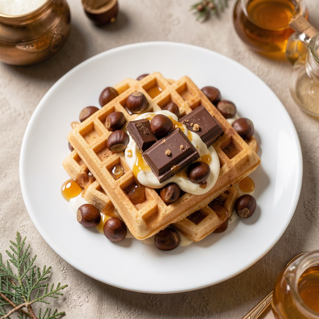 wafle z kasztanami jadalnymi