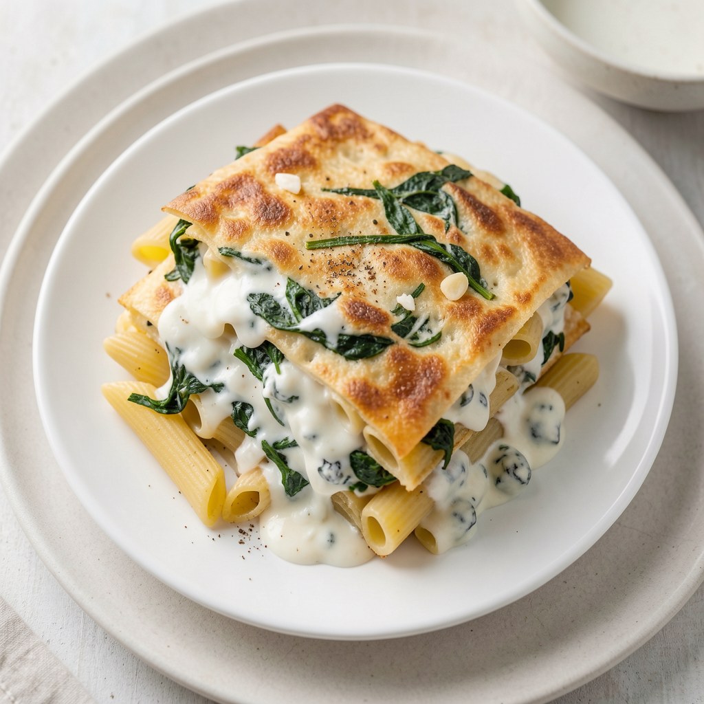 Zapiekanka szpinakowo-serowa