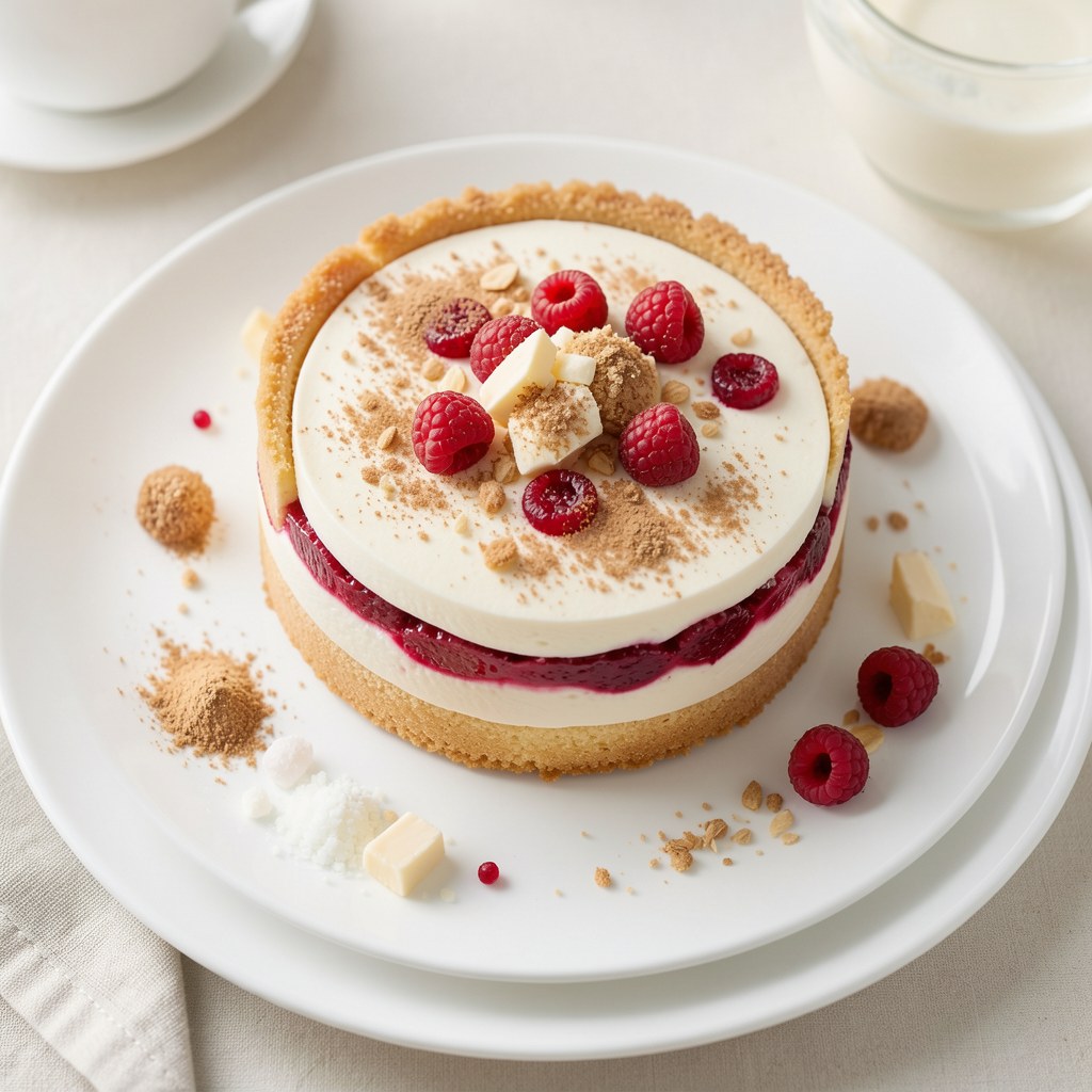 Tarta z kremem i rabarbarem