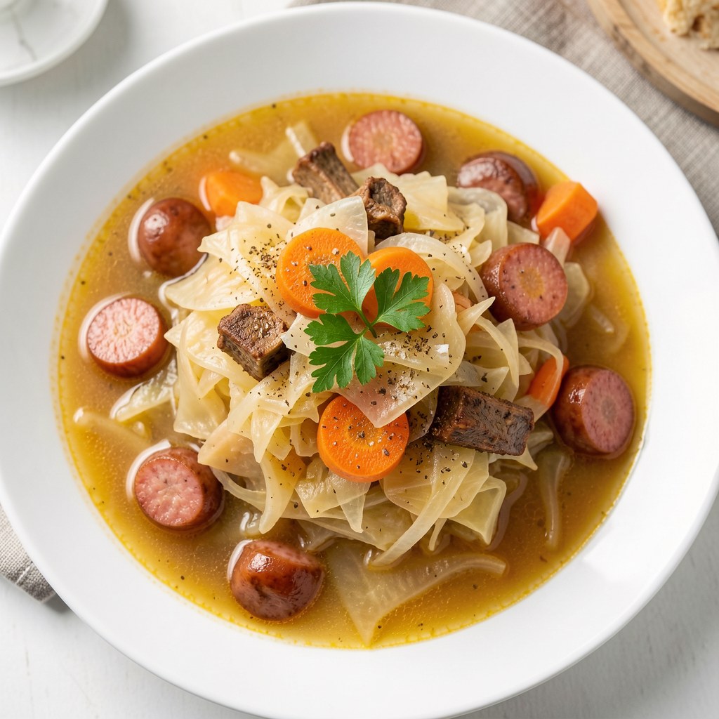 Gulasz z kapusty z kiełbasą