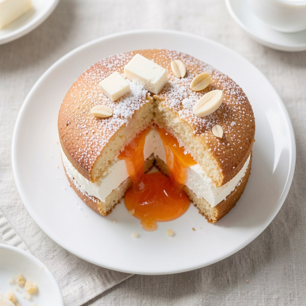 Tort biszkoptowy z kremem waniliowym
