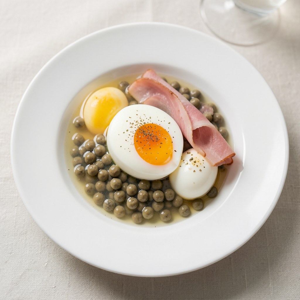 Jajka z groszkiem