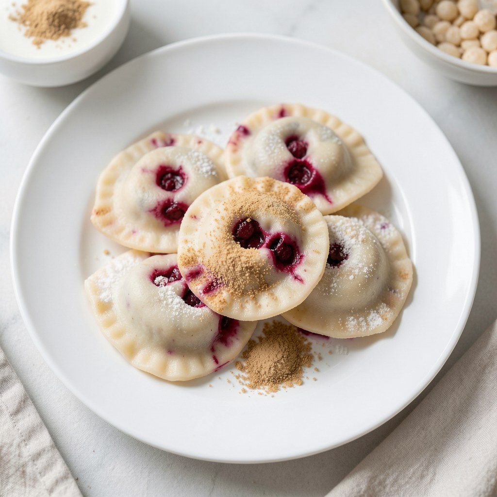 pierozki malinowo serowe