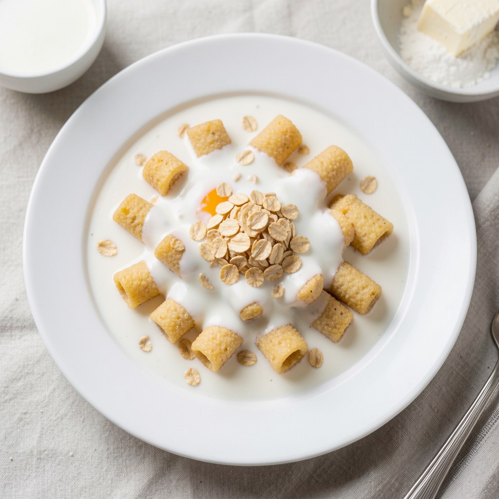 kluski z płatków owsianych na mleku