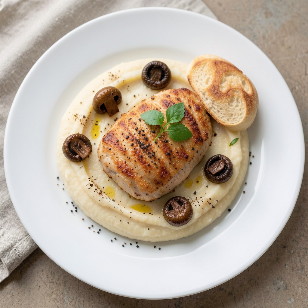 Sznycel drobiowy z górką