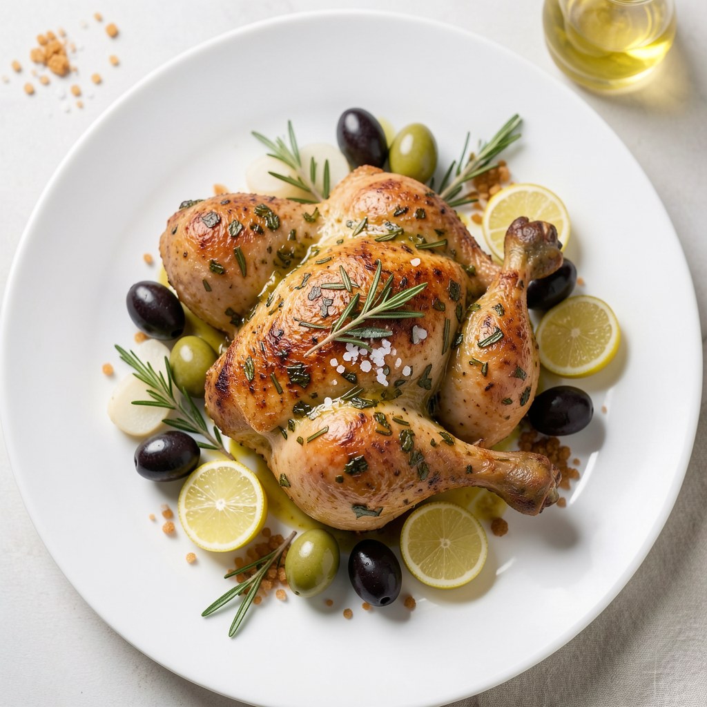 Kurczak pieczony z oliwkami