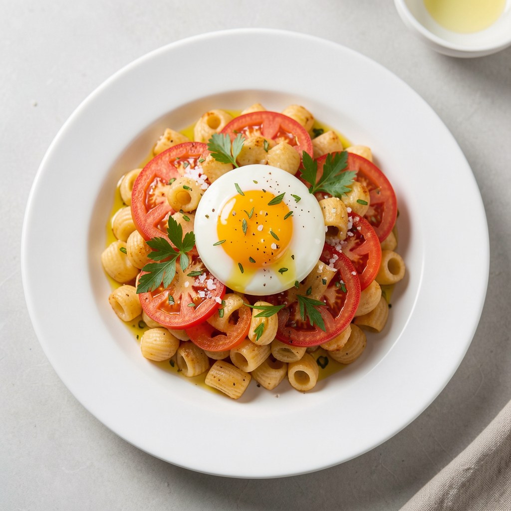 Makaron podsmażany z jajkiem i szczypiorkiem
