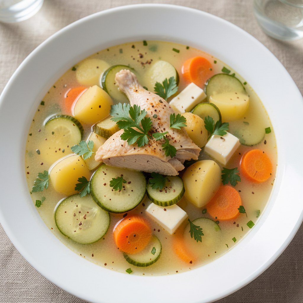 Ogórkowa z duszonych ogórków