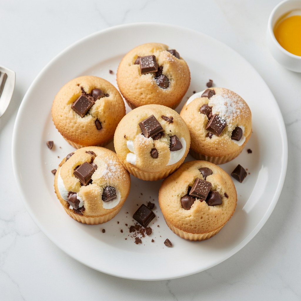 Mufinki biszkoptowe z czekoladą